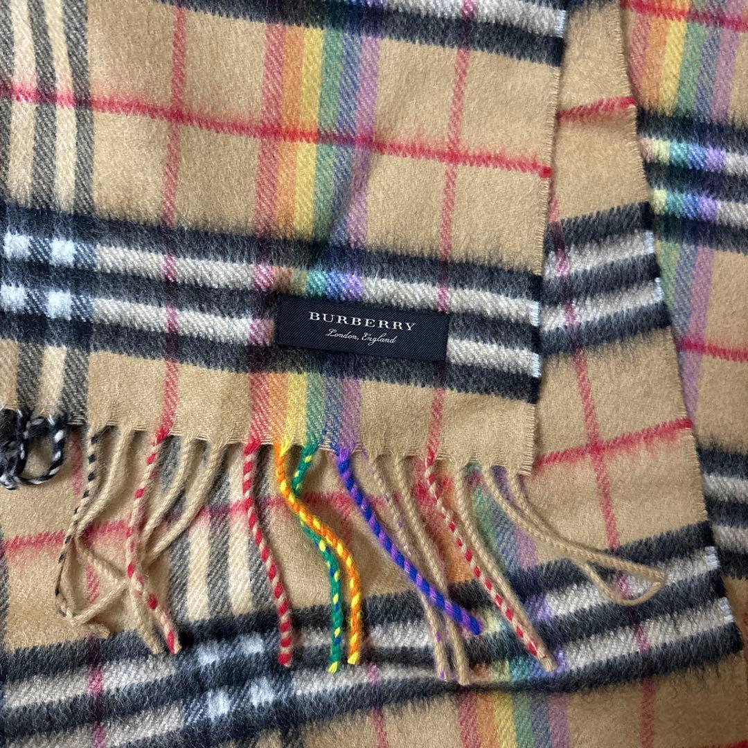Burberry ベイリー期レインボー　マフラー