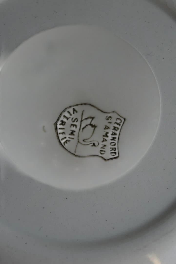 2枚組サンタマン トリコロール　深皿　スープ皿　美品　フランスアンティーク