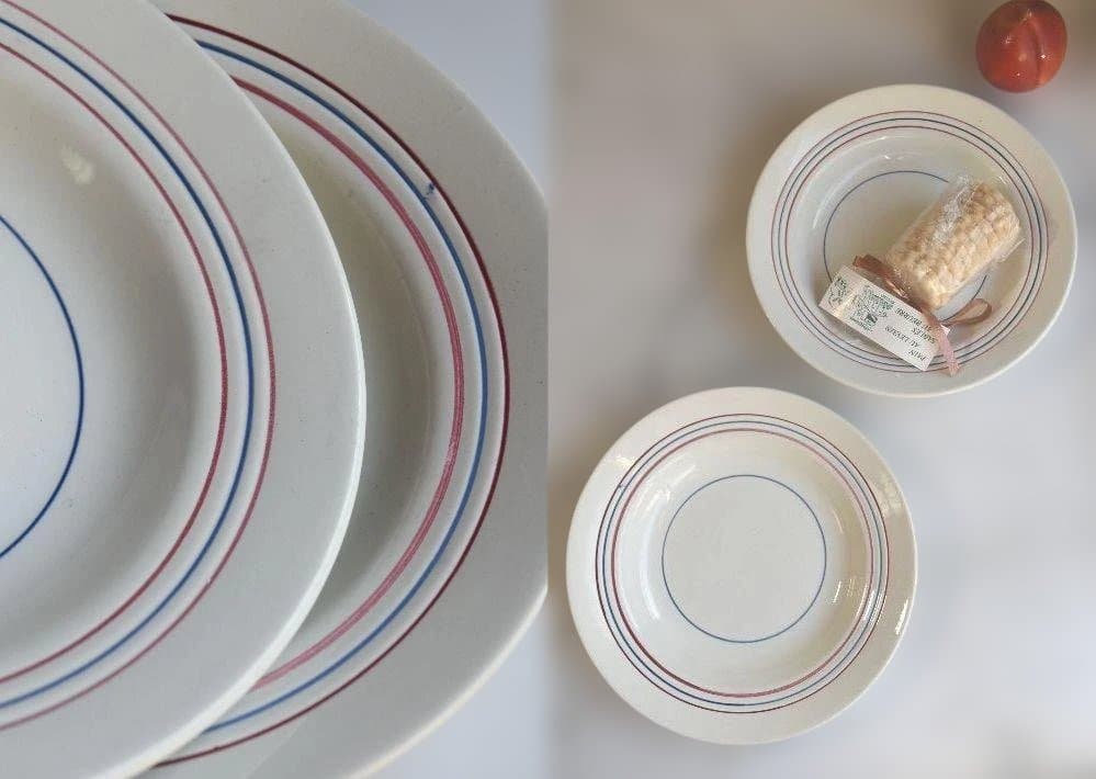 2枚組サンタマン トリコロール　深皿　スープ皿　美品　フランスアンティーク