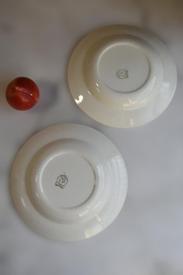 2枚組サンタマン トリコロール　深皿　スープ皿　美品　フランスアンティーク