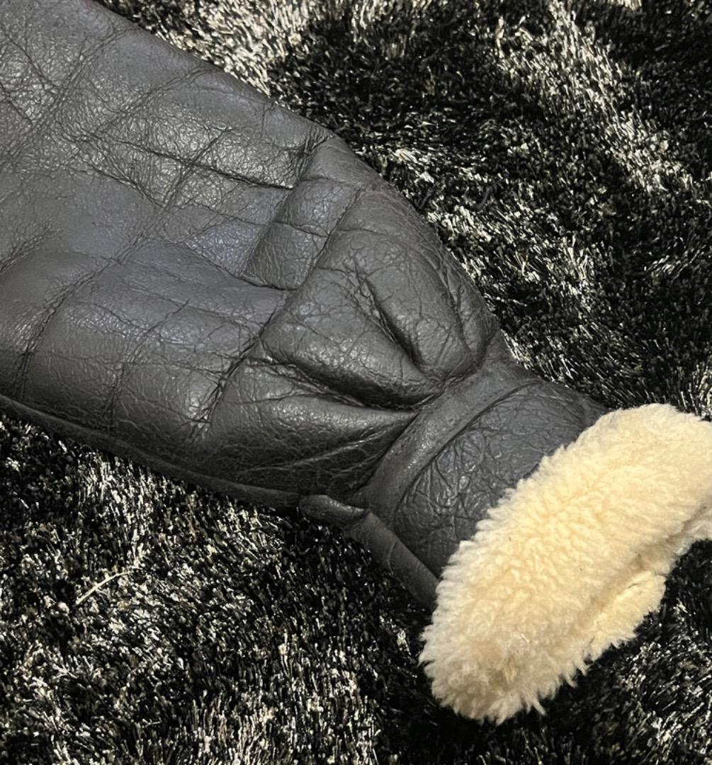 希少 AVIREX B-3 フライトジャケット ムートン ブラック40 本革