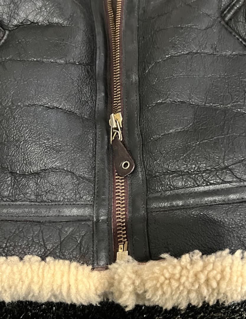 希少 AVIREX B-3 フライトジャケット ムートン ブラック40 本革