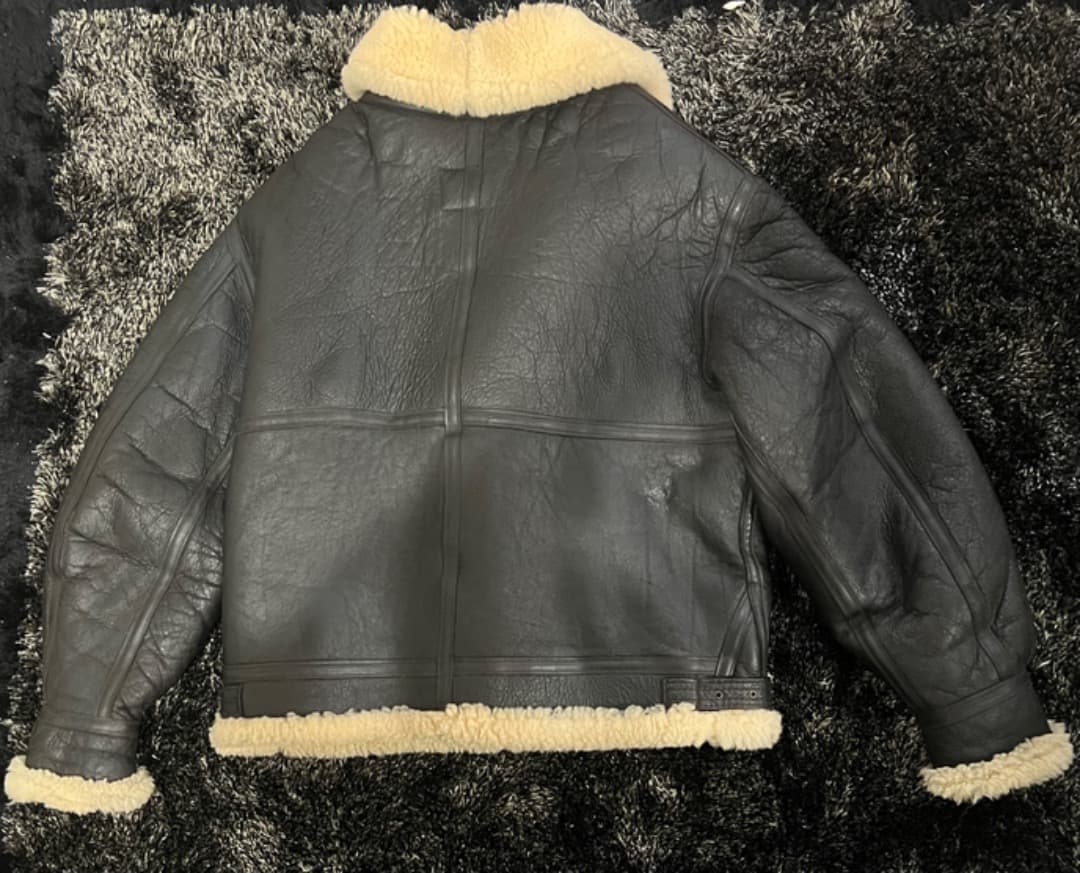 希少 AVIREX B-3 フライトジャケット ムートン ブラック40 本革