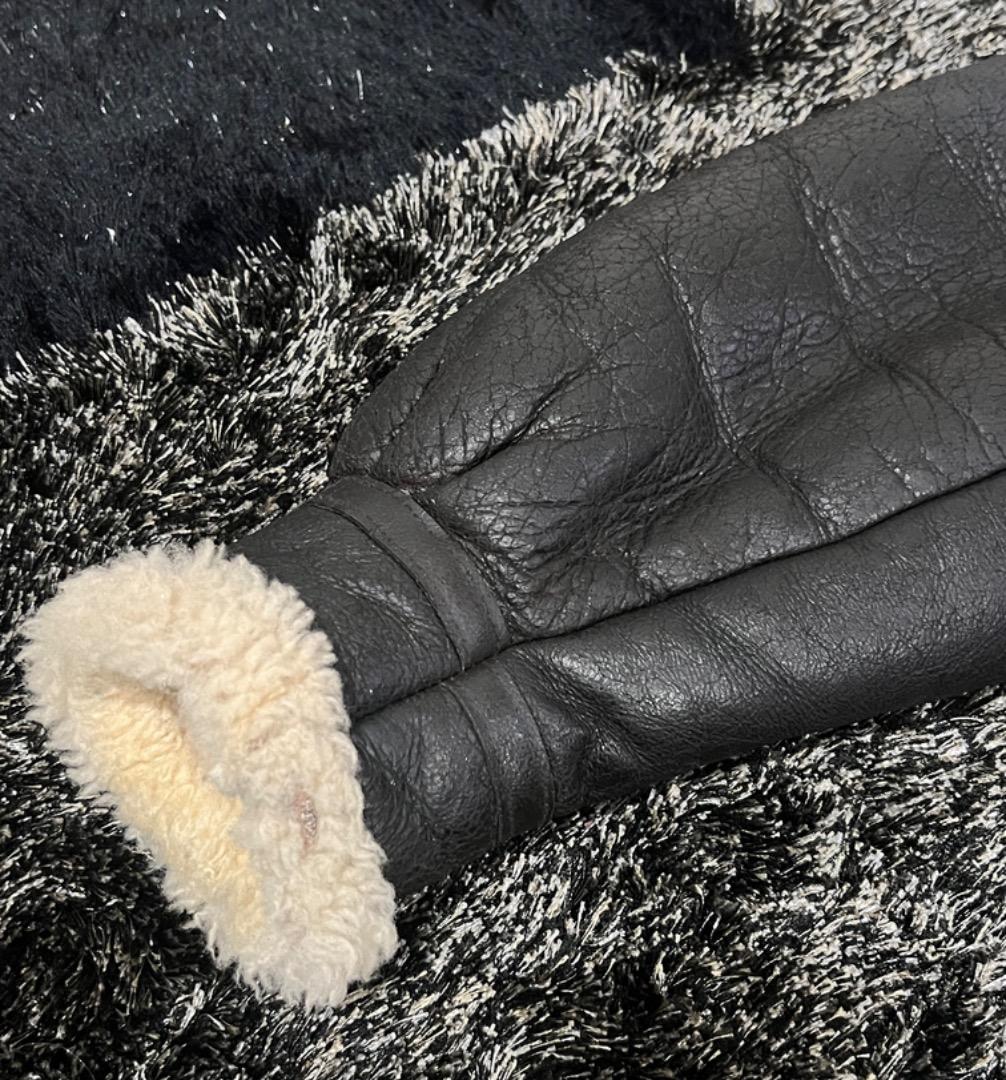 希少 AVIREX B-3 フライトジャケット ムートン ブラック40 本革