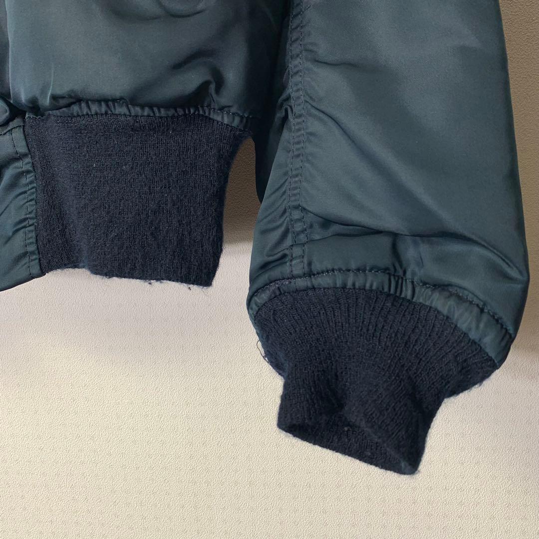 80s USA製 alpha MA-1 フライトジャケット リバーシブル 紺