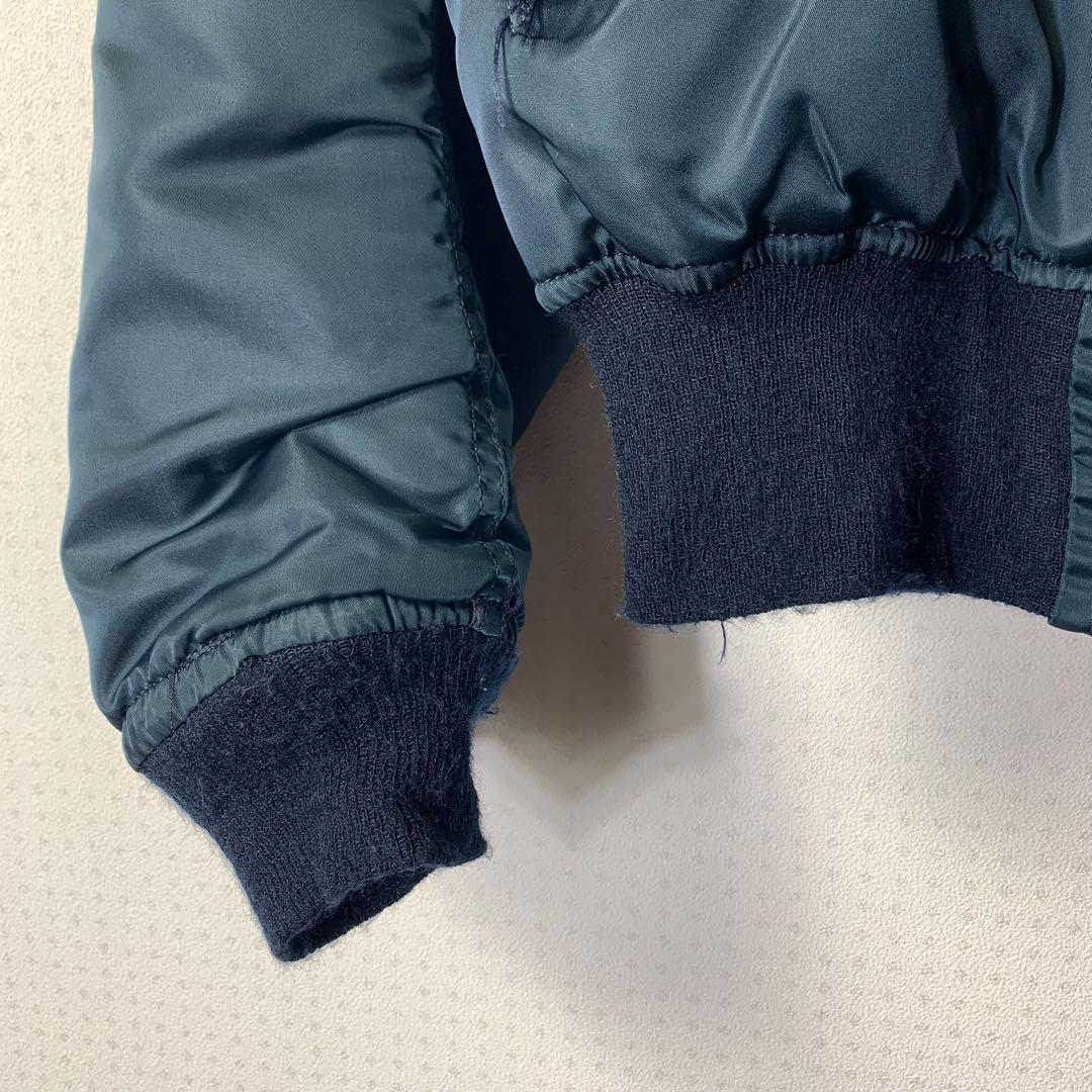 80s USA製 alpha MA-1 フライトジャケット リバーシブル 紺