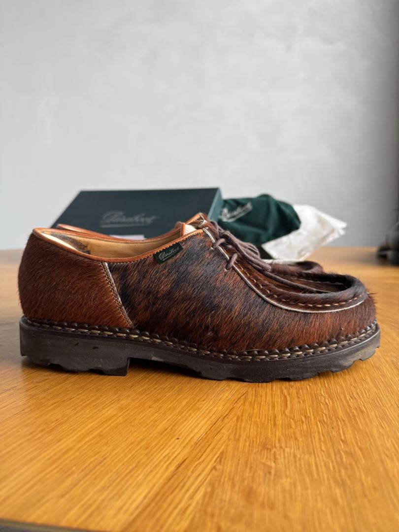 定価9.6万円 パラブーツ ミカエル ハラコファーチロリアンシューズ 42