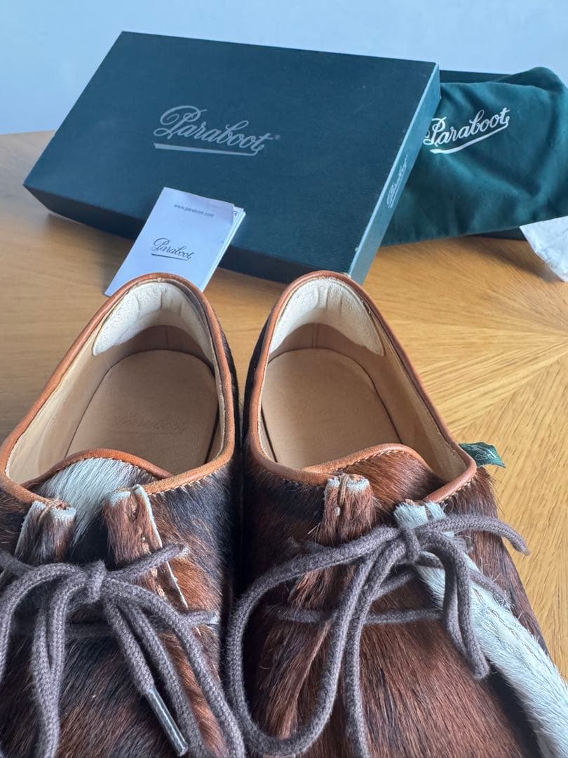 定価9.6万円 パラブーツ ミカエル ハラコファーチロリアンシューズ 42