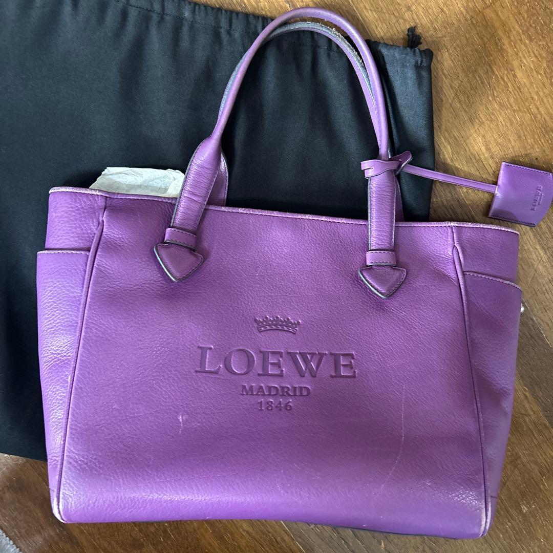 LOEWE パープル トートバッグ 保存袋付き