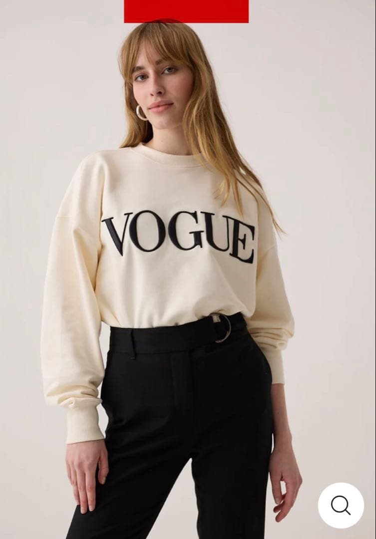 文太さま専用　新品　VOGUE ロゴ刺繍スウェット　クリーム　Sサイズ