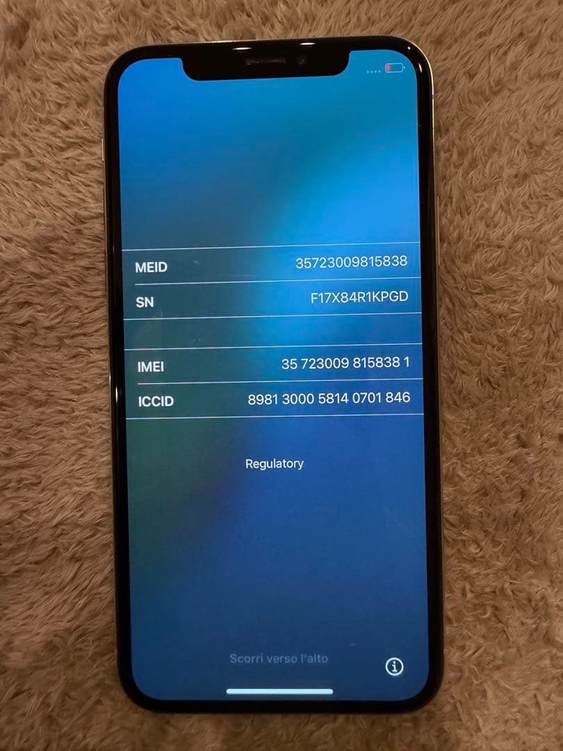 iPhone XS 64GB 動作確認済 Face ID不可 バッテリー72%