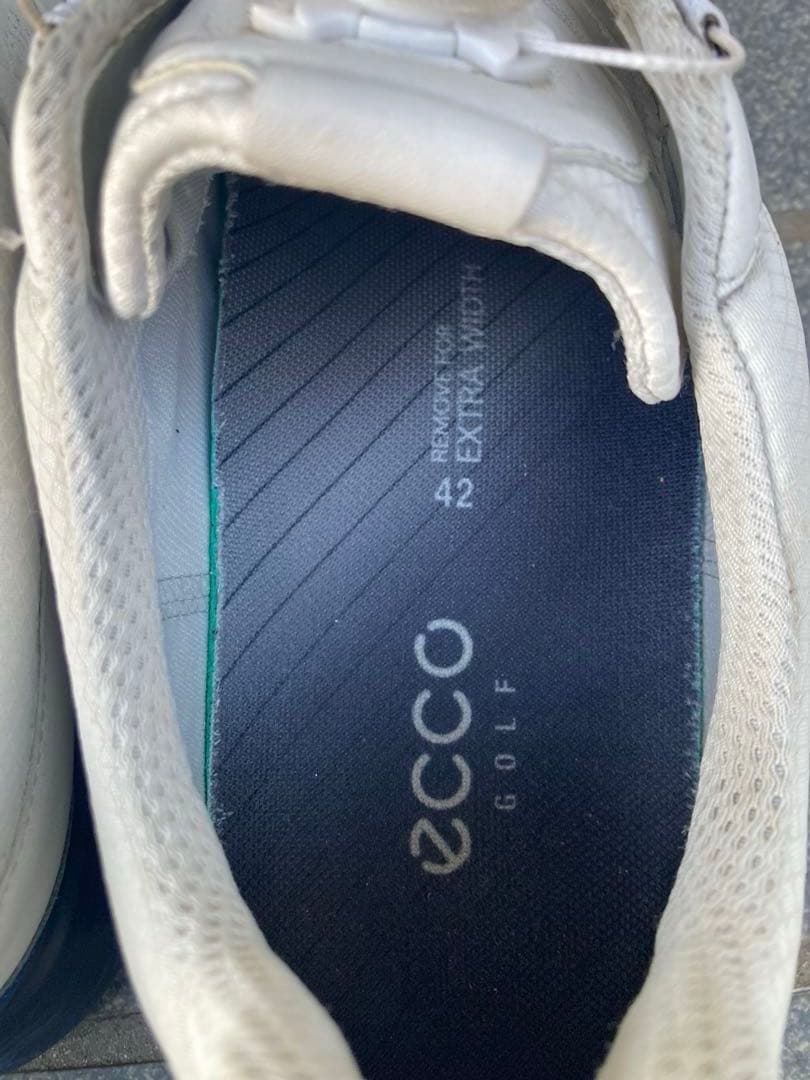 美品　値下げ中　　ECCO ゴルフシューズ ホワイト/ネイビー
