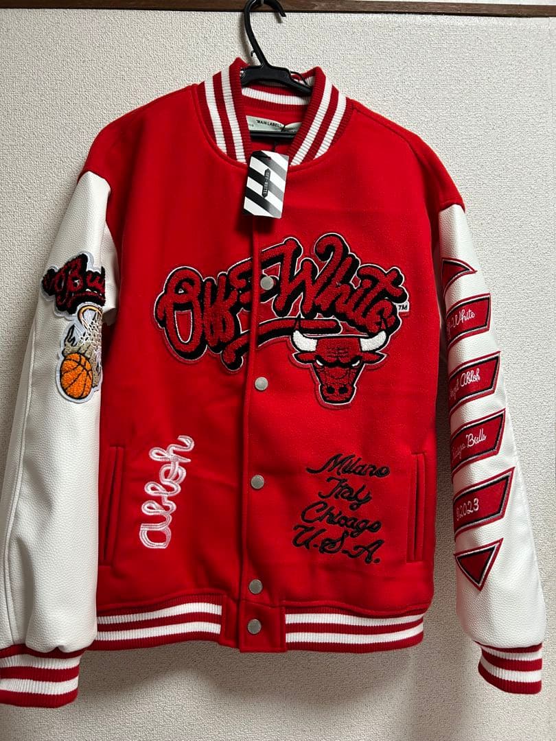 OFF-WHITE スタジャン レッド/ホワイト　最終値下げ