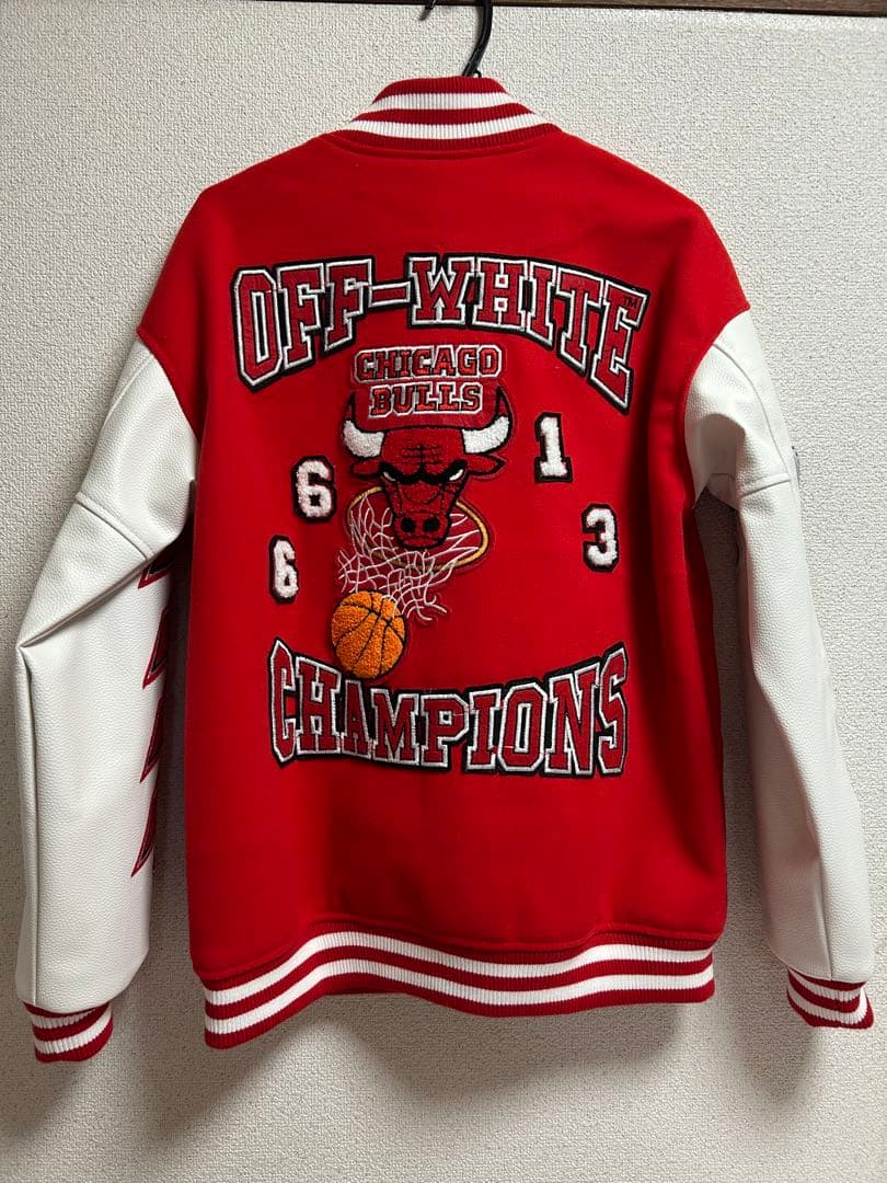 OFF-WHITE スタジャン レッド/ホワイト　最終値下げ