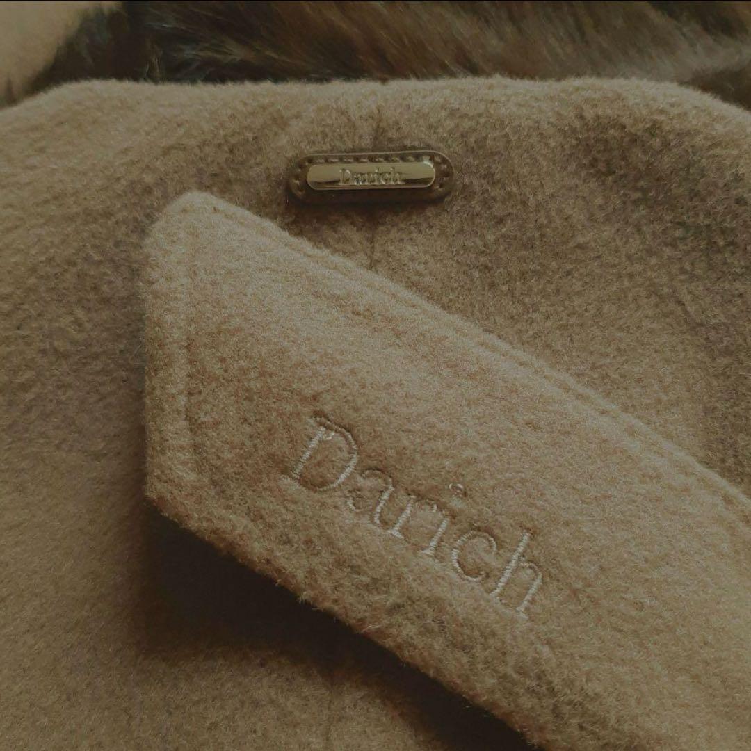 Darich ウエストベルトメルトンコート　ブラウン　ファー付き　キャメル