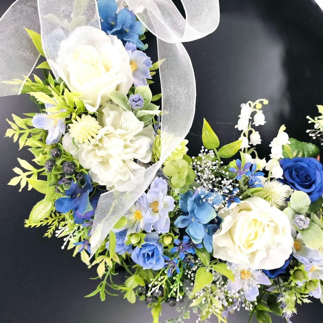 商品名【葵衣】ゆきこ❤️ローズとすずらんのフラワーリース 春リース