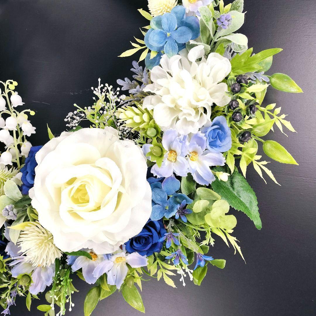 商品名【葵衣】ゆきこ❤️ローズとすずらんのフラワーリース 春リース