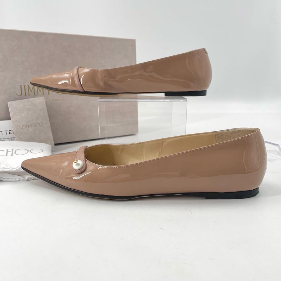 ジミーチュウ JC パール フラット パンプス ドレスシューズ 36.5 靴