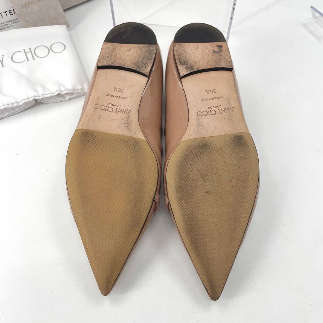 ジミーチュウ JC パール フラット パンプス ドレスシューズ 36.5 靴