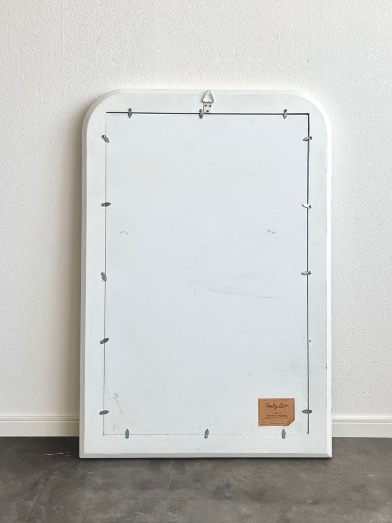 フランス輸入【新品未使用】kinoアンティークホワイト塗装ミラー インテリア