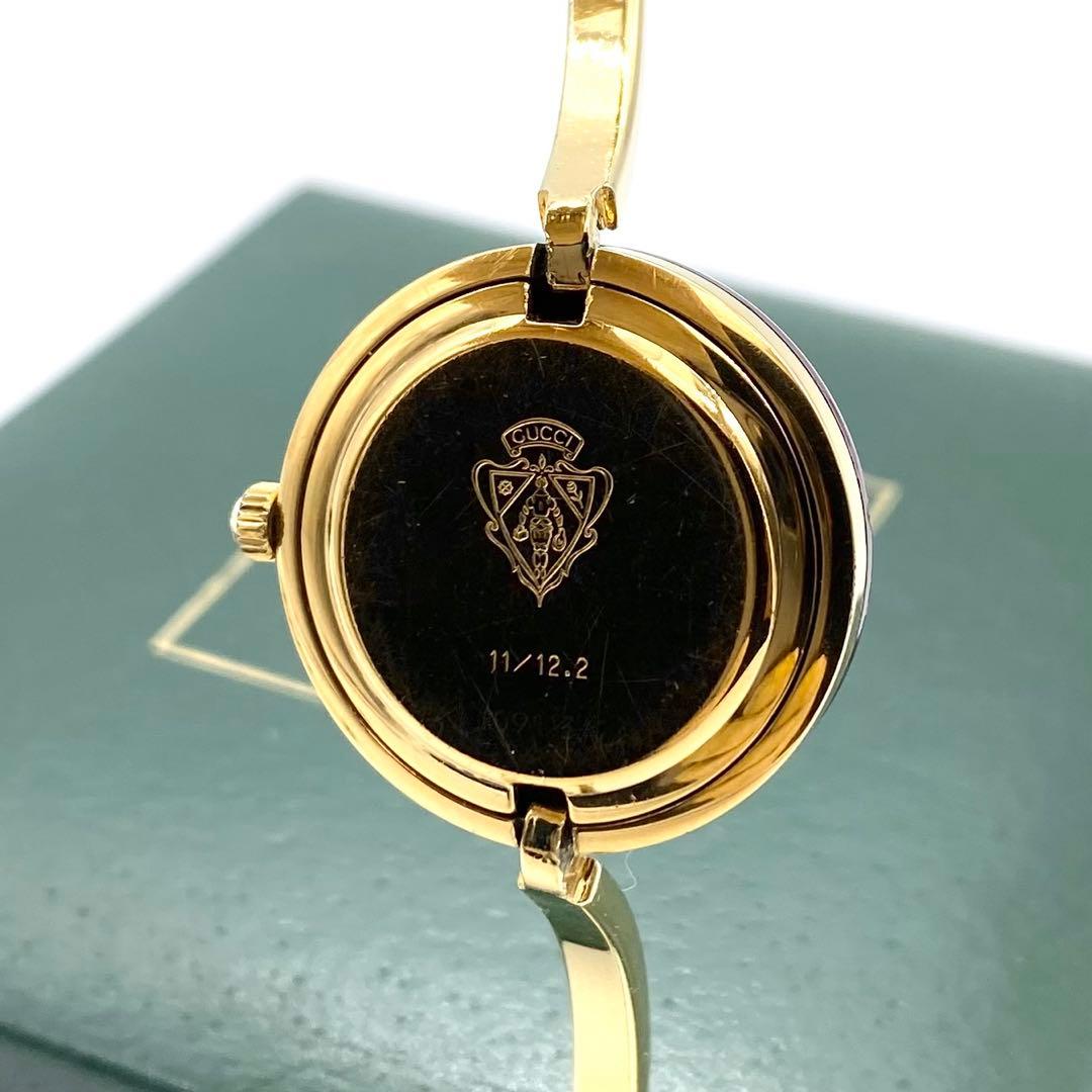 良品☆稼働　グッチ　チェンジベゼル　新品電池　レディース腕時計