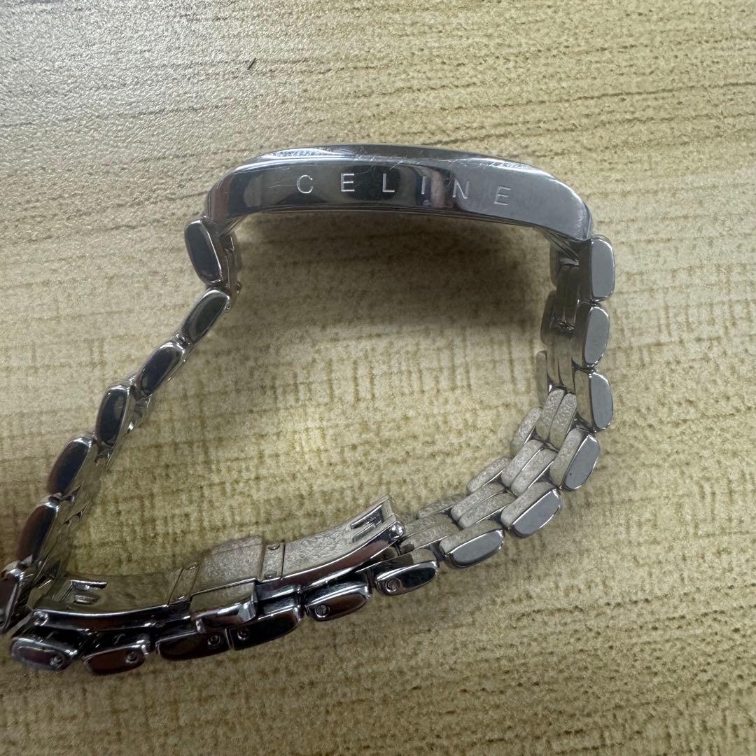 CELINE セリーヌ レクタンギュラー レディース シェル文字盤 腕時計