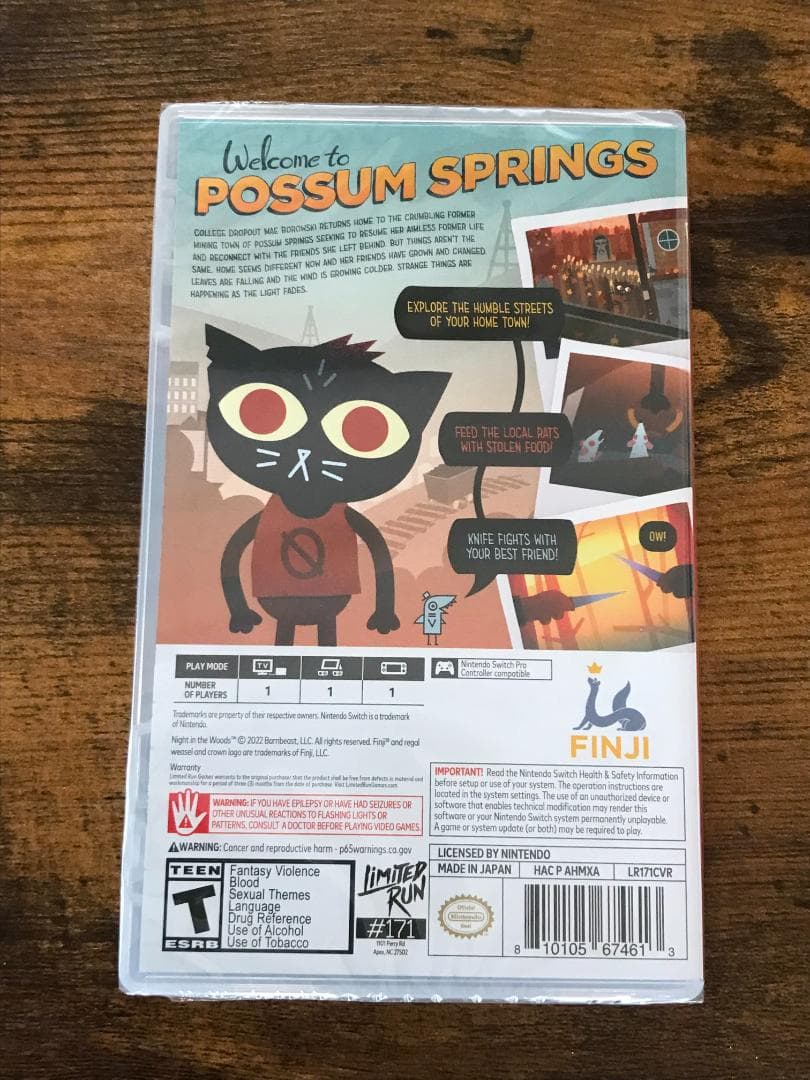 Night in the Woods 新品未開封 限定版