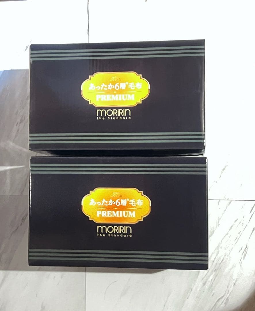 モリリン あったか 6層毛布 プレミアム ピンク＆ブルー 2枚② 新品未開封