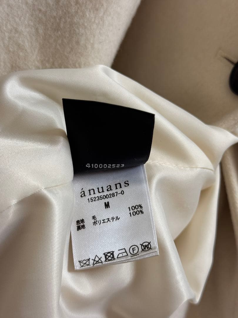 anuans アニュアンス ウールトレンチコート エクリュ Mサイズ 2023