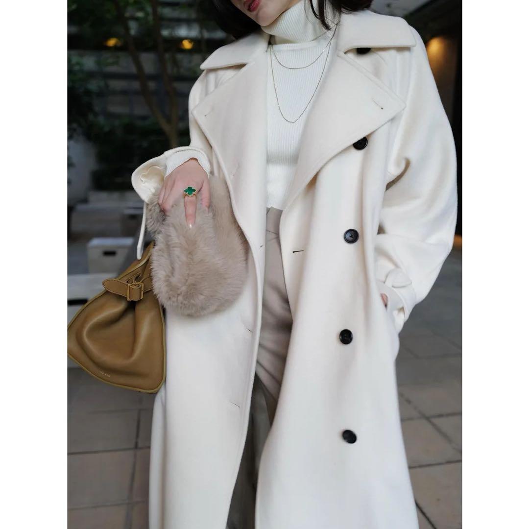 anuans アニュアンス ウールトレンチコート エクリュ Mサイズ 2023