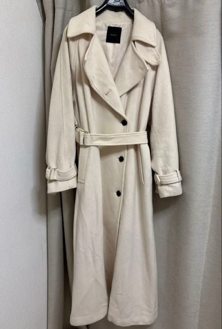 anuans アニュアンス ウールトレンチコート エクリュ Mサイズ 2023