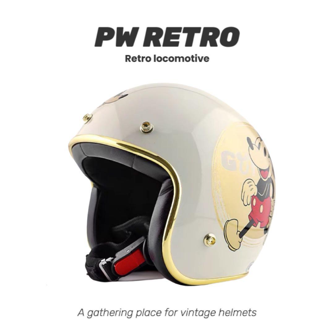 ミッキーマウスジェットヘルメットキャラクター バイクヘルメット可愛いヘルメット