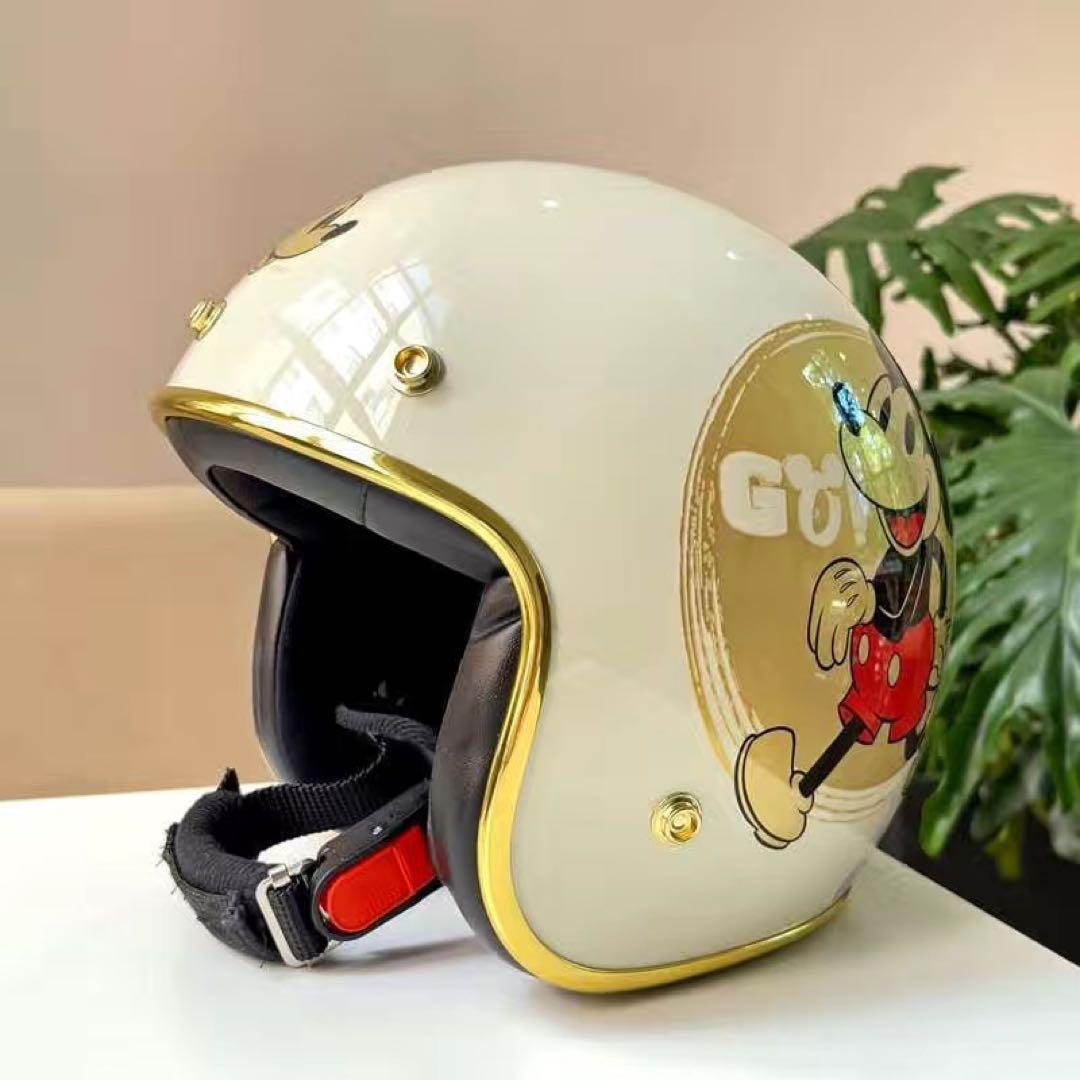 ミッキーマウスジェットヘルメットキャラクター バイクヘルメット可愛いヘルメット