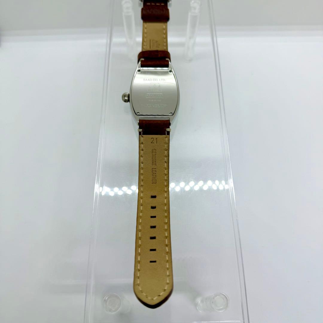 美品・新品電池】SAAD ブラック　オニキス　クォーツ腕時計　レザーベルト天然石