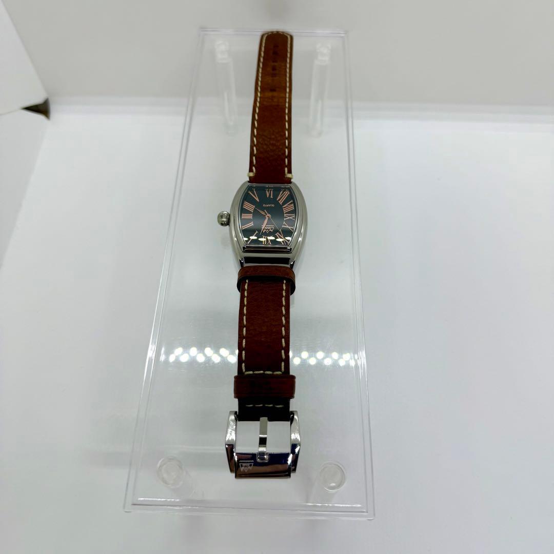 美品・新品電池】SAAD ブラック　オニキス　クォーツ腕時計　レザーベルト天然石