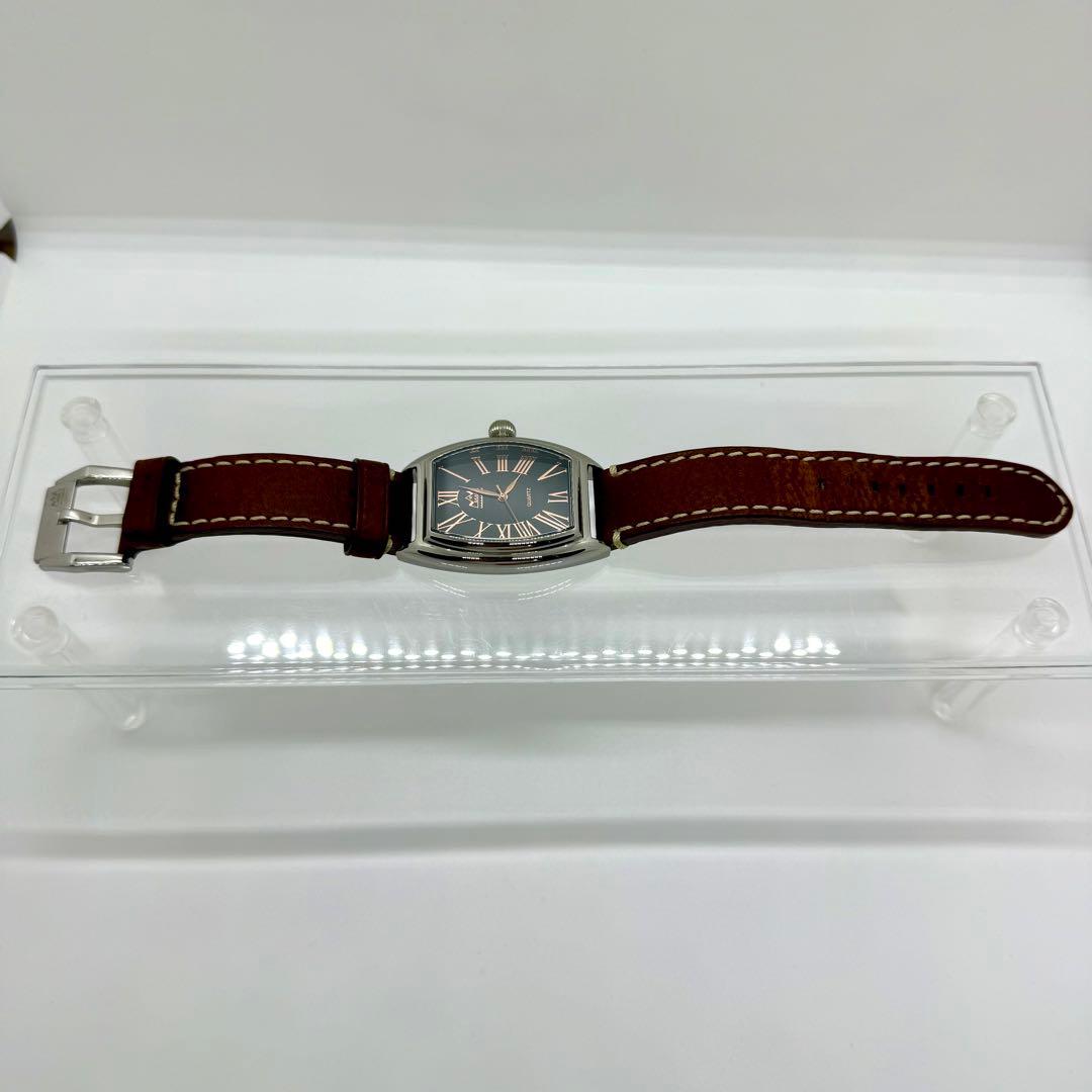 美品・新品電池】SAAD ブラック　オニキス　クォーツ腕時計　レザーベルト天然石