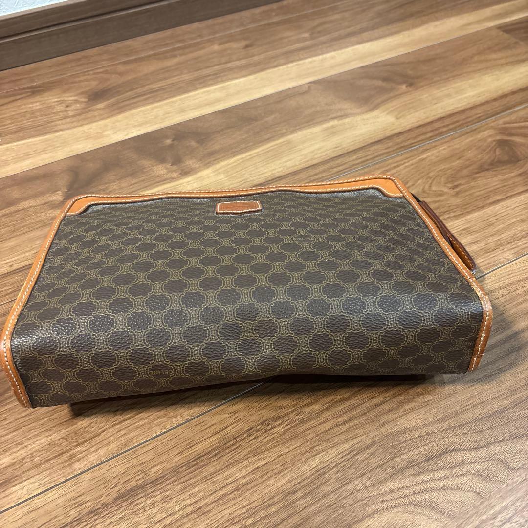 極美品☆【CELINE】セリーヌ セカンドバッグ マカダム柄 PVC/レザー