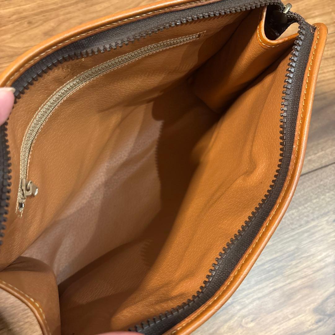 極美品☆【CELINE】セリーヌ セカンドバッグ マカダム柄 PVC/レザー