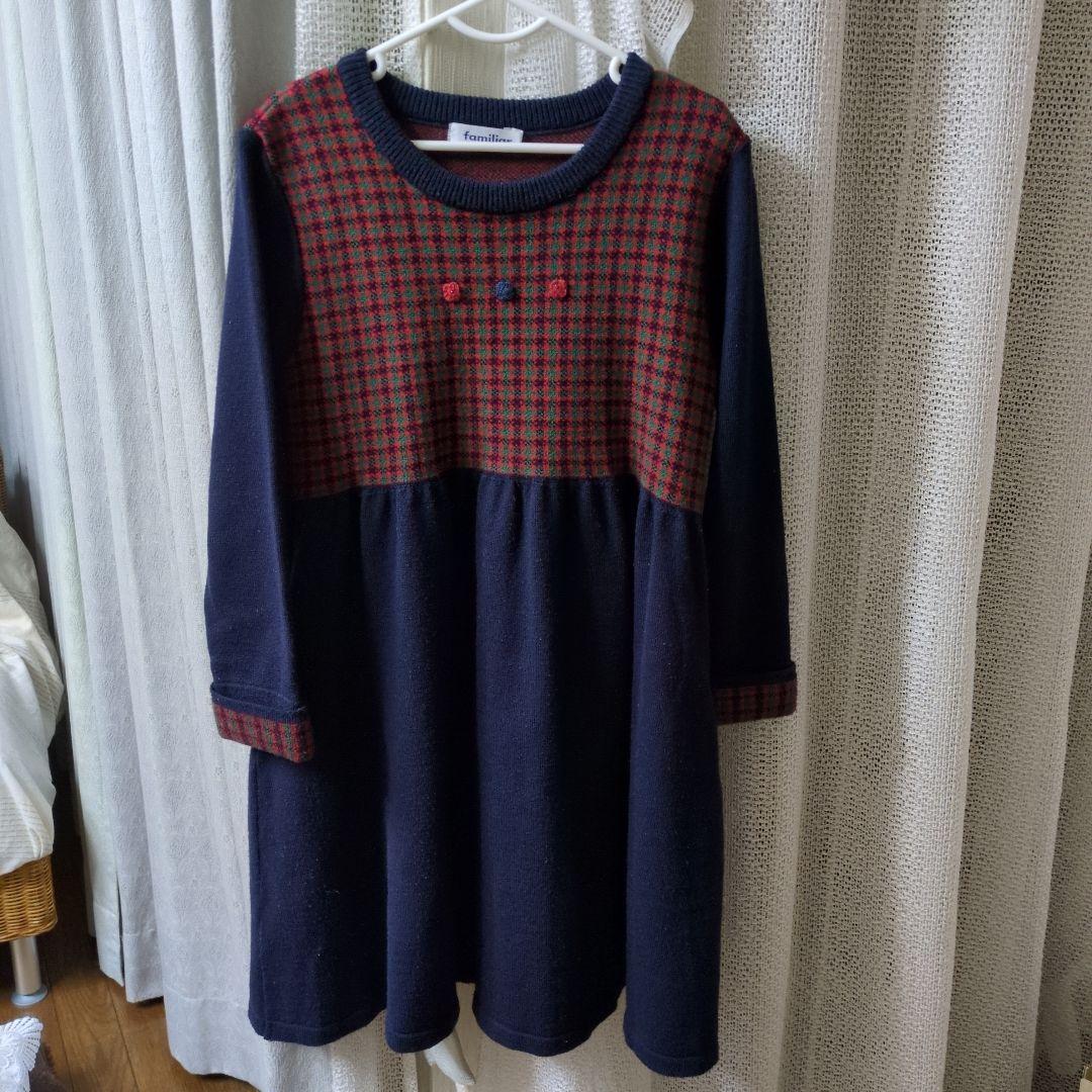 ファミリア　ニットワンピース