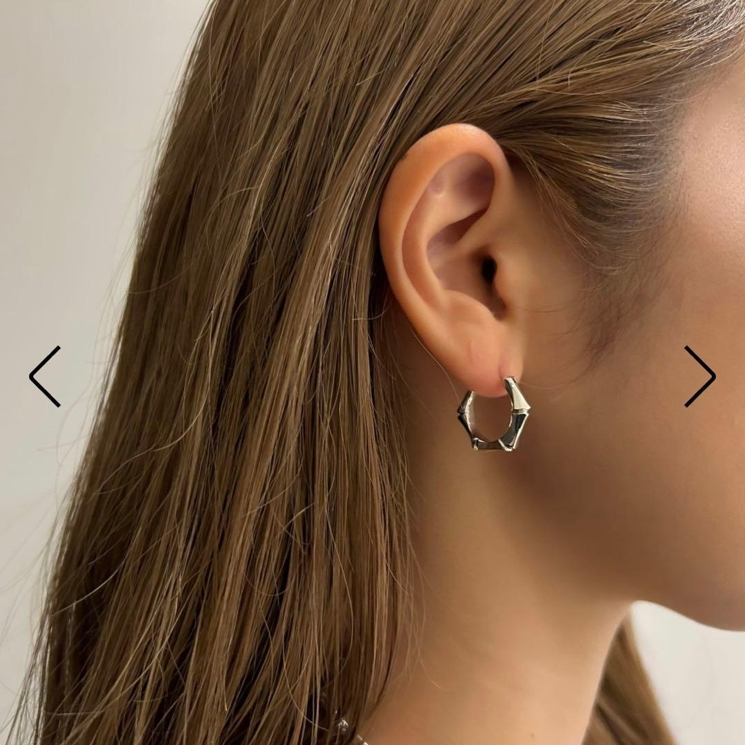 シルバー フープピアス GARNI