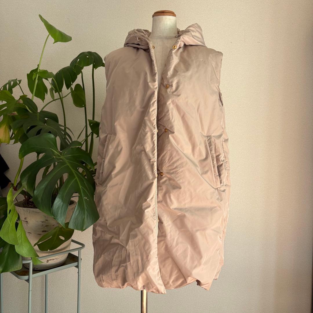 ドゥロワー drawerダウンブゥーデットロングジレメベストコート