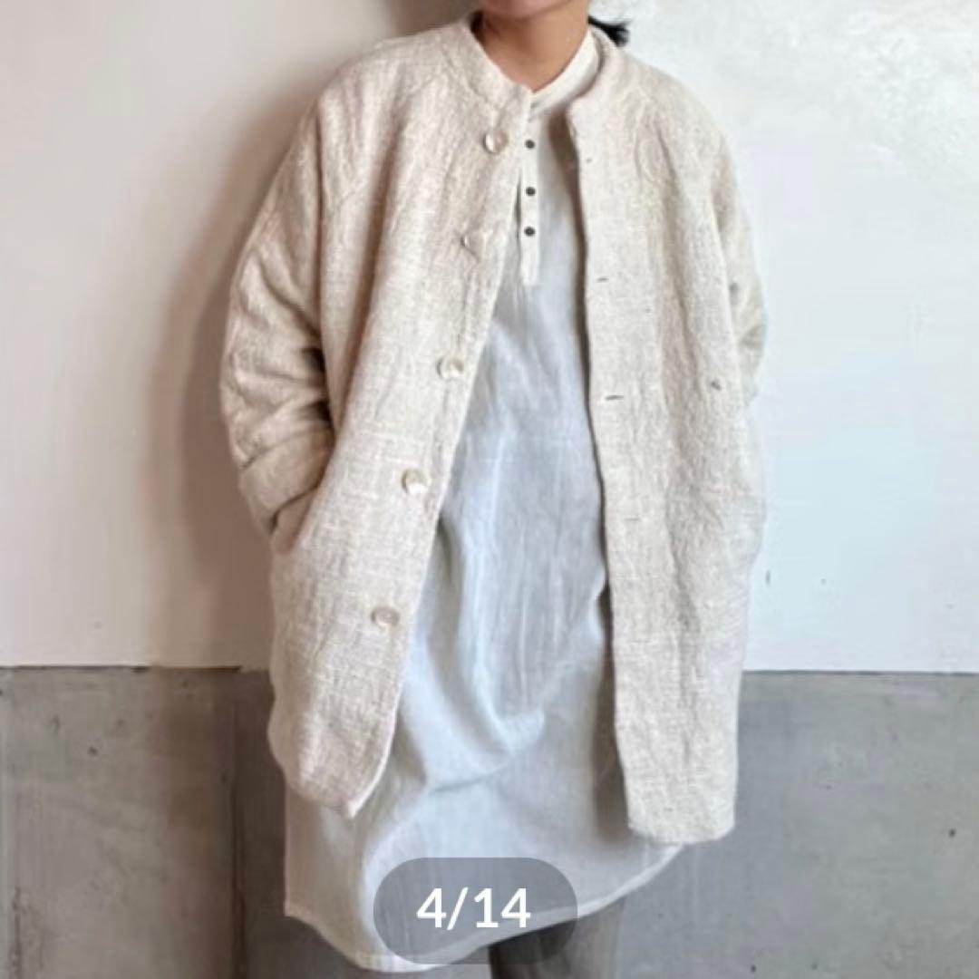 最終価格　onabake カディ　コート　裏地付き　MAZA ルクツル