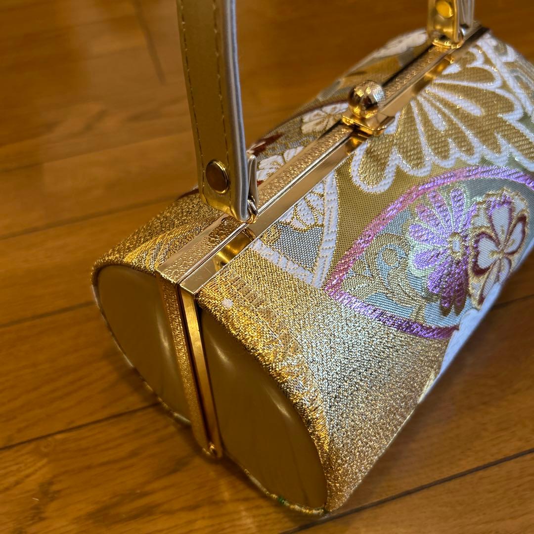 値下げ和装用バッグと草履セット　金色かわいい　成人式　結婚式　草履LL 一蔵
