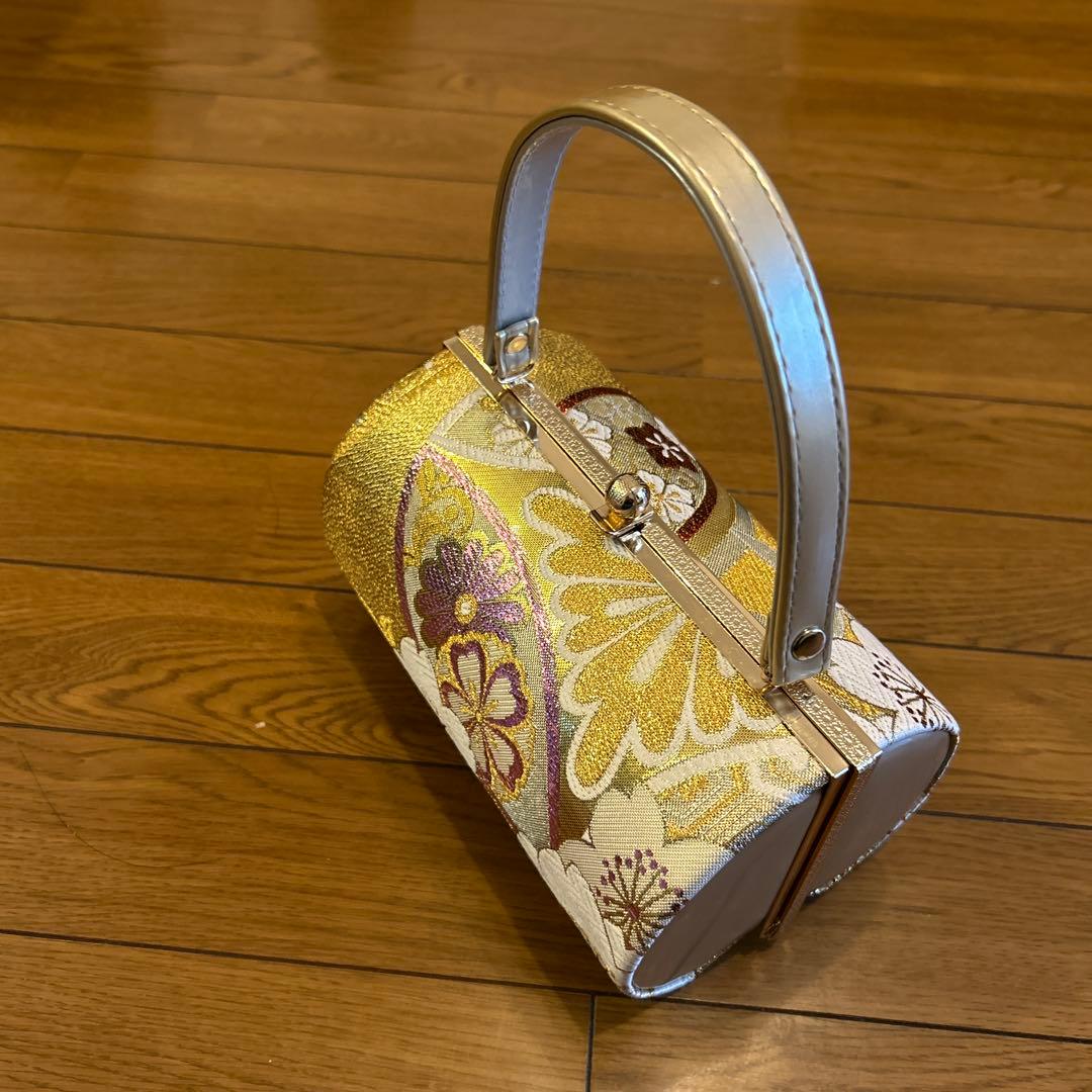 値下げ和装用バッグと草履セット　金色かわいい　成人式　結婚式　草履LL 一蔵