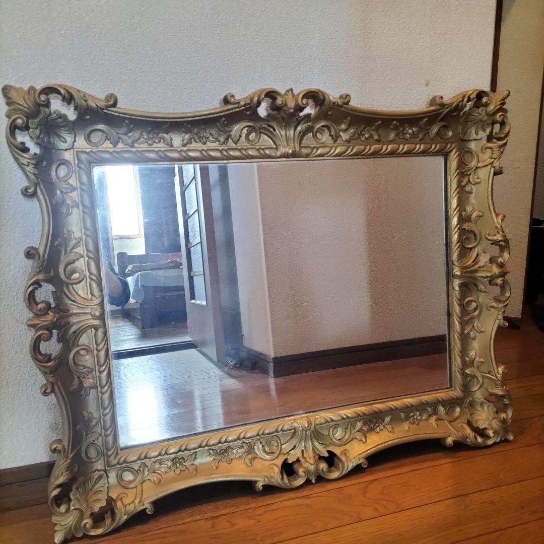 クラシック　アンティーク　壁掛け鏡　ミラー　京都