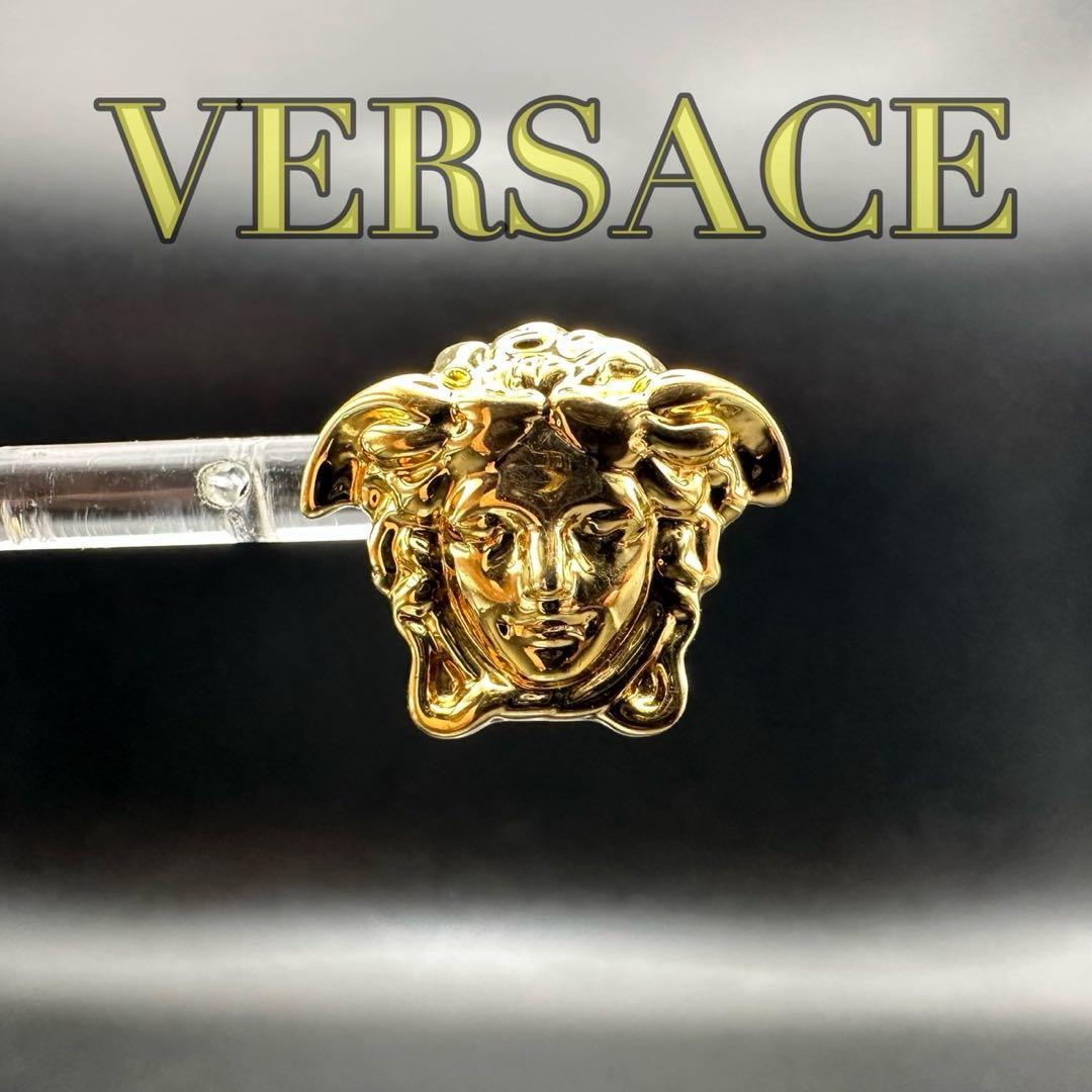 極美品✨　VERSACE　ピアス　メデューサ　グレカ　ロゴ　刻印　1279