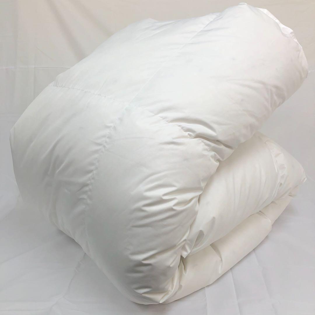 羽毛布団 ダブル 大増量 ニューゴールド 白色 日本製 190×210cm