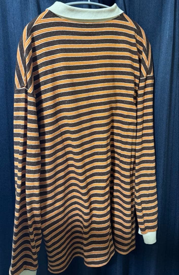 ＜6(ROKU)＞コットンボーダーラガー　ポロシャツ