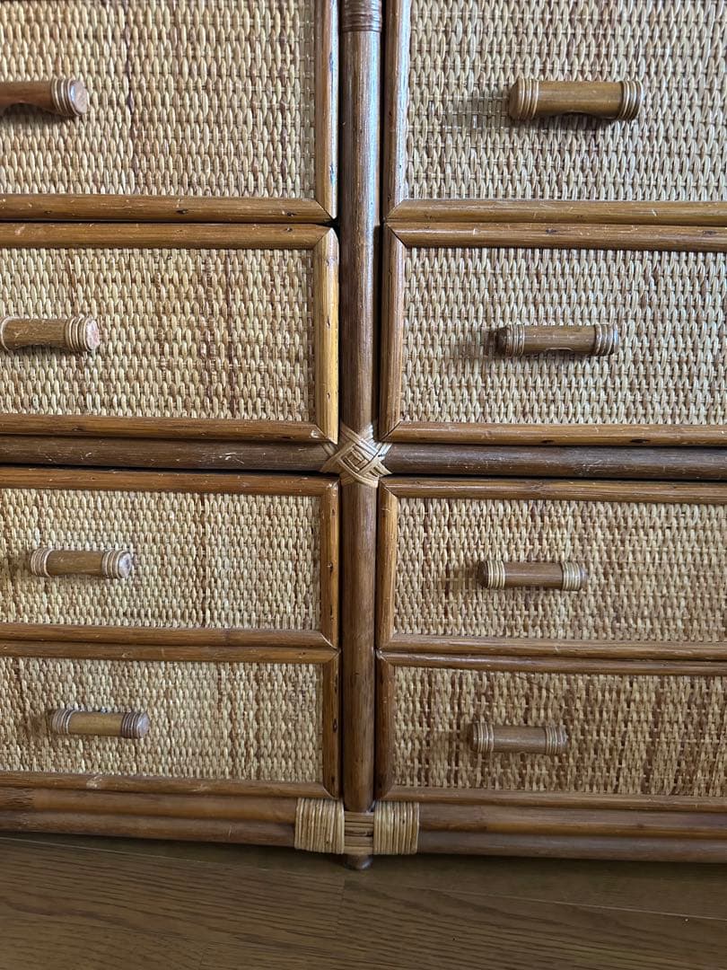 ラタン製チェスト　 8引き出し