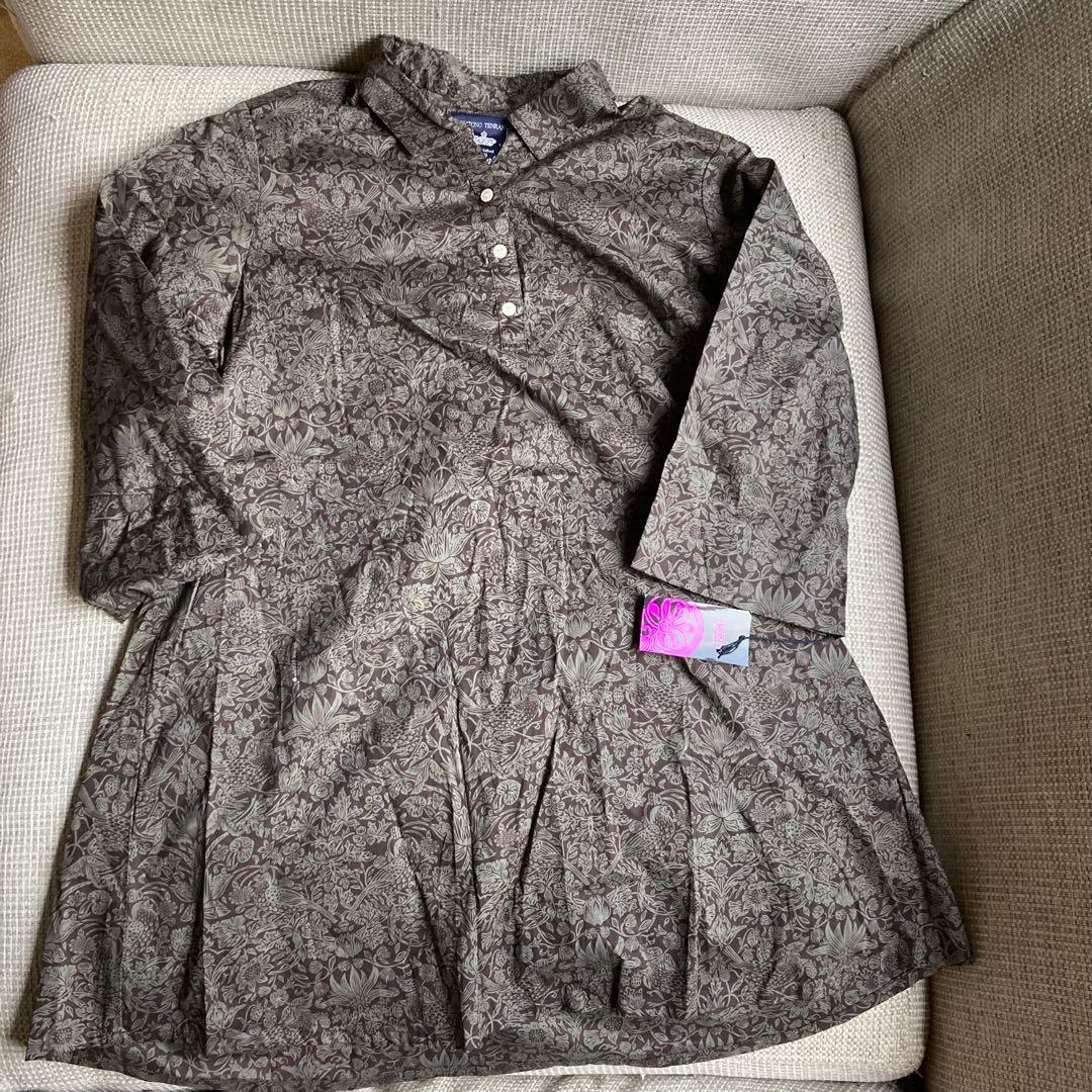 【新品　タグ付き】みなとのてんらんかい×リバティ　チュニック ロングブラウス